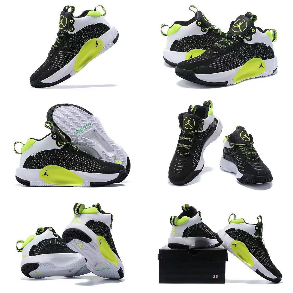 新款jumpman 2021 pf aj35简版 男子实战耐磨运动学生气垫篮球鞋 黑红