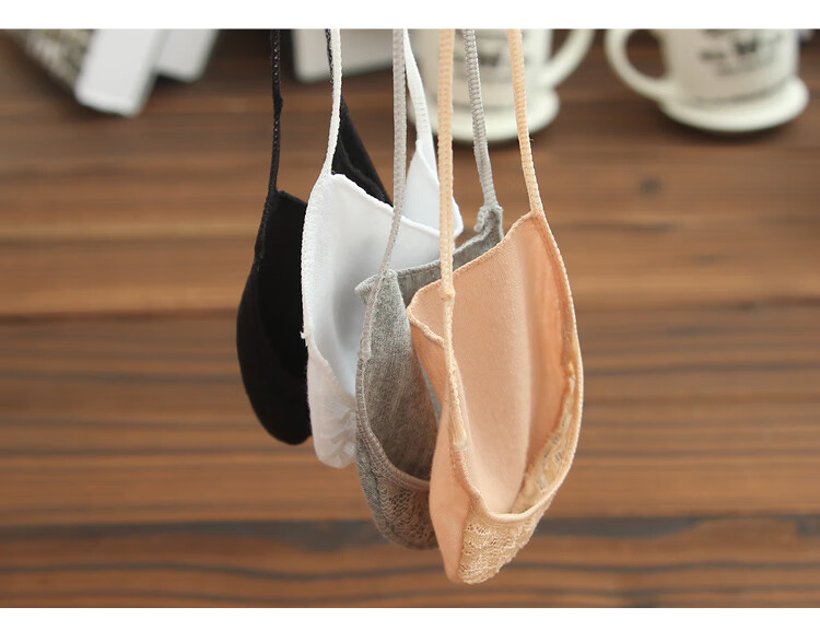 吊带袜双高跟鞋隐形蕾丝吊带船袜女春夏浅口袜前脚掌袜半脚袜子白色3