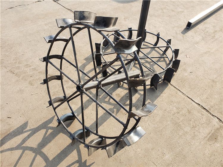 微耕机铁轮防滑轮旋耕机行走轮松土机配件水田爬行轮小型农机26双圈轮