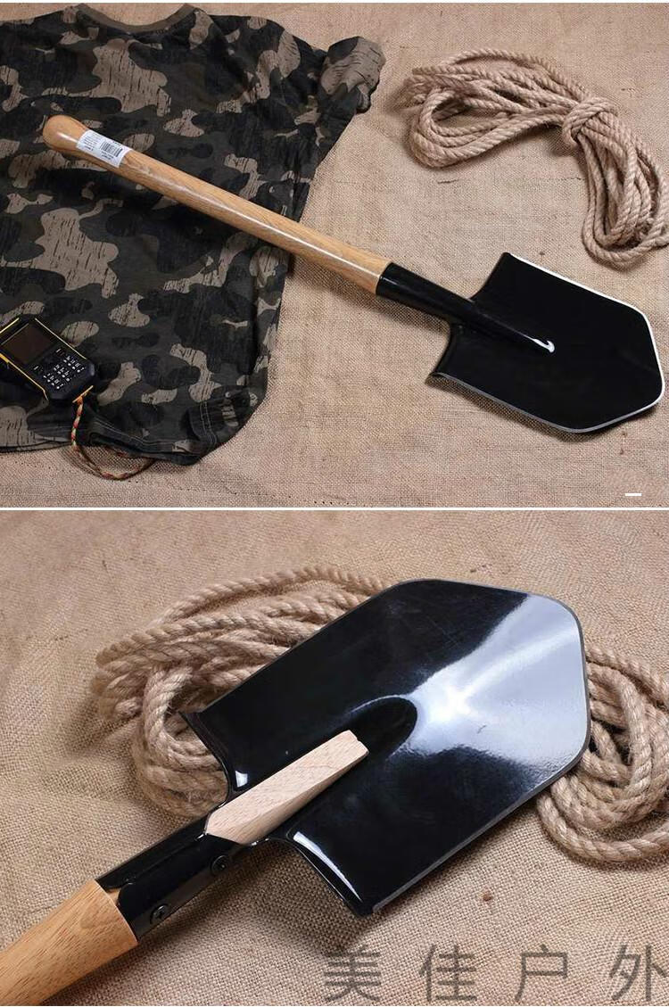美国户外野营工兵铲车载防身装备便携铁锹飞拓92sfx总长76无套