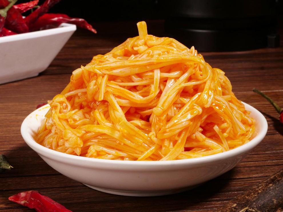 红油香辣金针菇咸菜蔬菜零食拌饭拌面凉菜下饭菜下酒菜菜即食 香辣