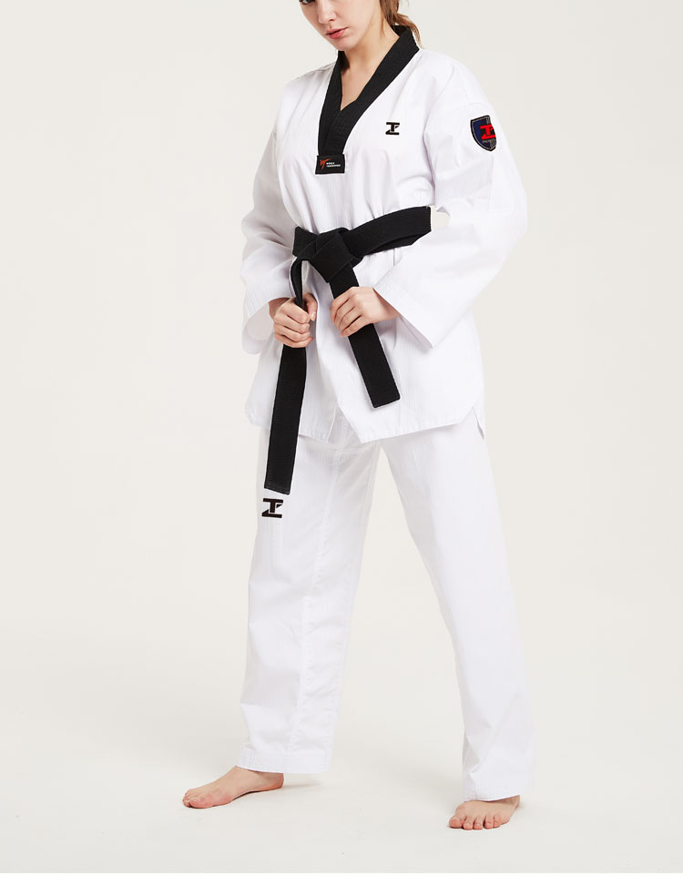 款跆拳道服儿童成人衣服短袖男女服装夏装抬拳道训练道服九日山同款