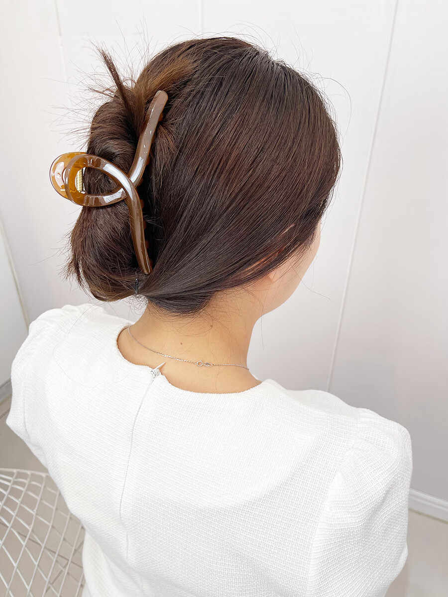 baryreef韩国ins莫兰迪果冻大号抓夹发夹盘发量多发抓大号鲨鱼夹子