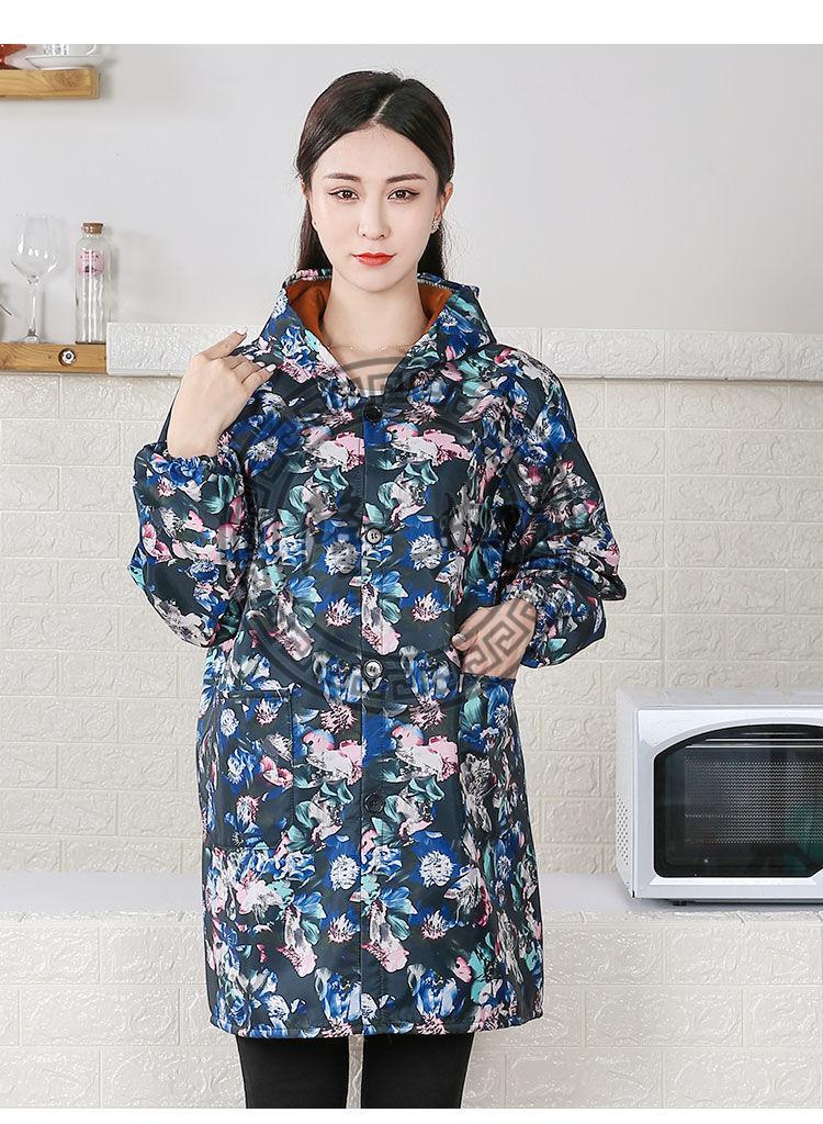 隆典罩衣男工作新款加绒加厚冬女中长款围裙长袖棉外穿洋气女工作服