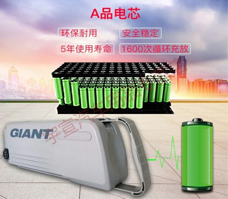 36v捷安特锂电池10ah12ah 48v10a电瓶电动自行车捷安特配件锂电池 36v