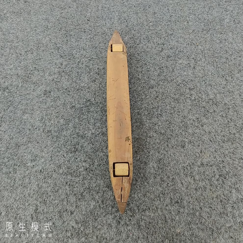 民俗老物件老织布机纺车配件纺线锭子旧篦子刷子梭子机杼茶托道具 铁