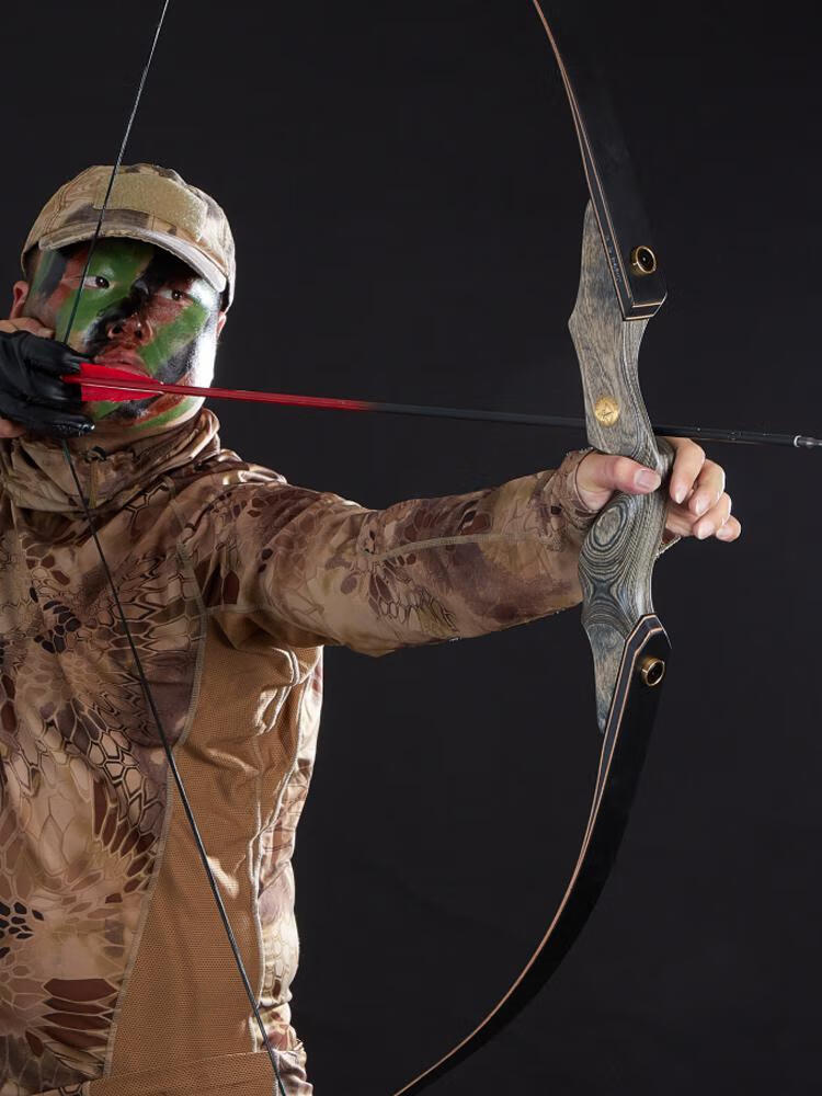 弓箭老黑灵云美猎弓美式反曲弓弓箭射击运动竞技射箭 灵云超套装 磅数