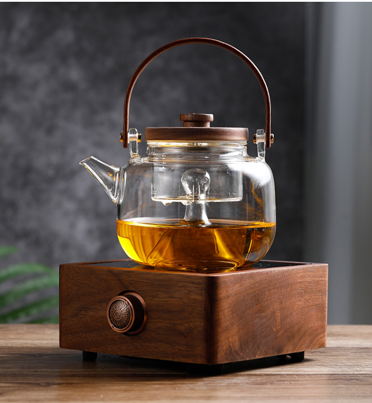 【高端轻奢】煮茶器喷淋式煮茶壶小型玻璃煮茶器电陶炉蒸煮黑茶专用