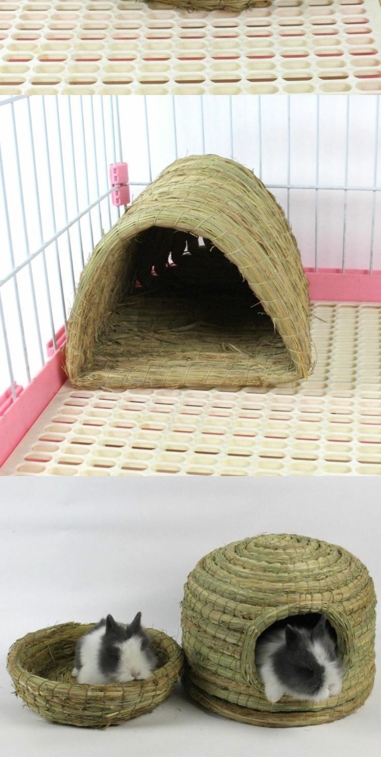兔子躲避屋草窝荷兰猪龙猫冬天保暖防咬过冬草编窝豚鼠屋用品兔窝
