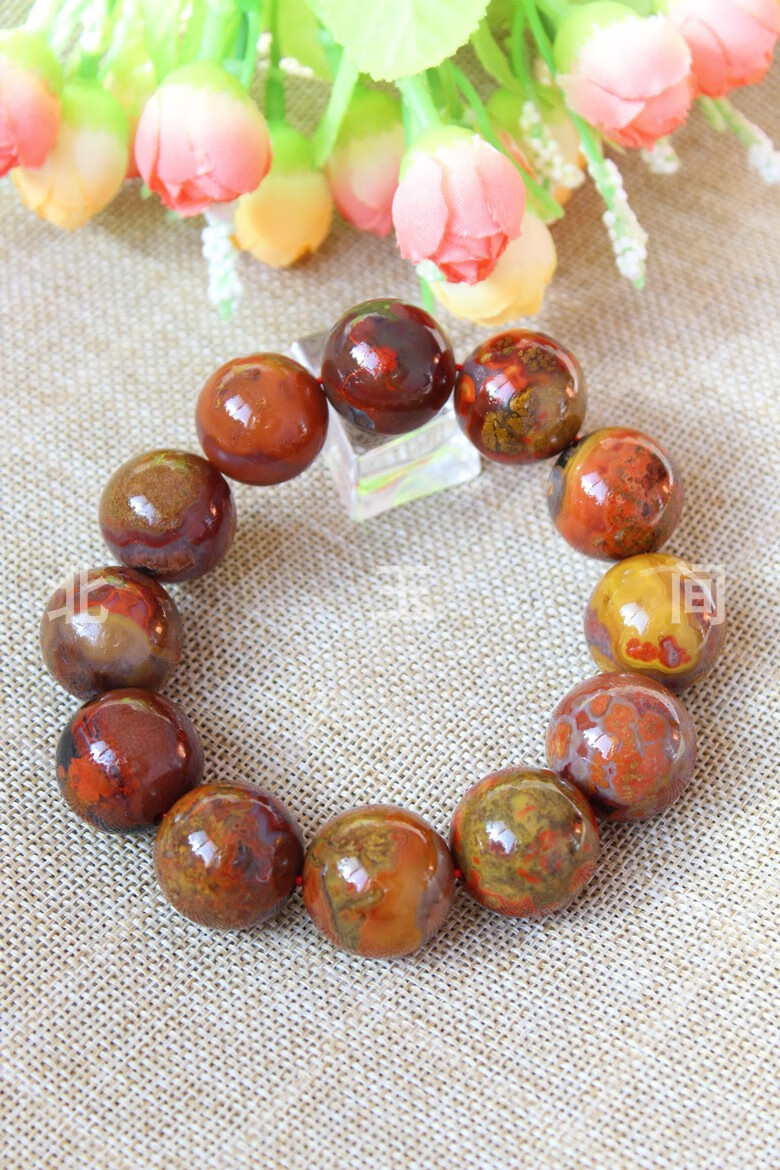 战国红玛瑙南水晶手链手串佛念珠圆文玩男女复古学生情侣宣化配饰定制