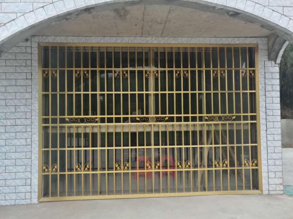 窗户防护栏防护网铝合金包边别墅飘窗防盗窗网防盗网 咖啡色不包边