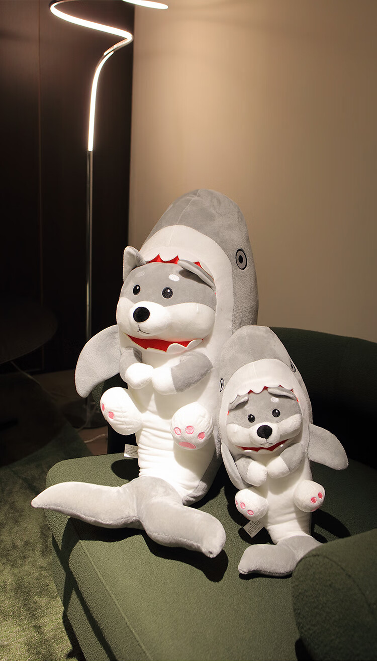 春之韵鲨bee挂件鲨狗玩偶鲨骑马公仔鲨雕鲨猫隔壁优趣优品鲨瓜 鲨狗