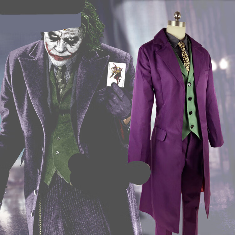 小丑服装 万圣节衣服成人 黑暗骑士cosplay服男 小丑cos蝙蝠侠黑暗