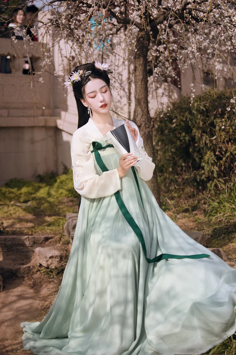 改良汉服解语花夏季齐胸襦裙女装刺绣两片式套装舒适超仙女学生夏解语