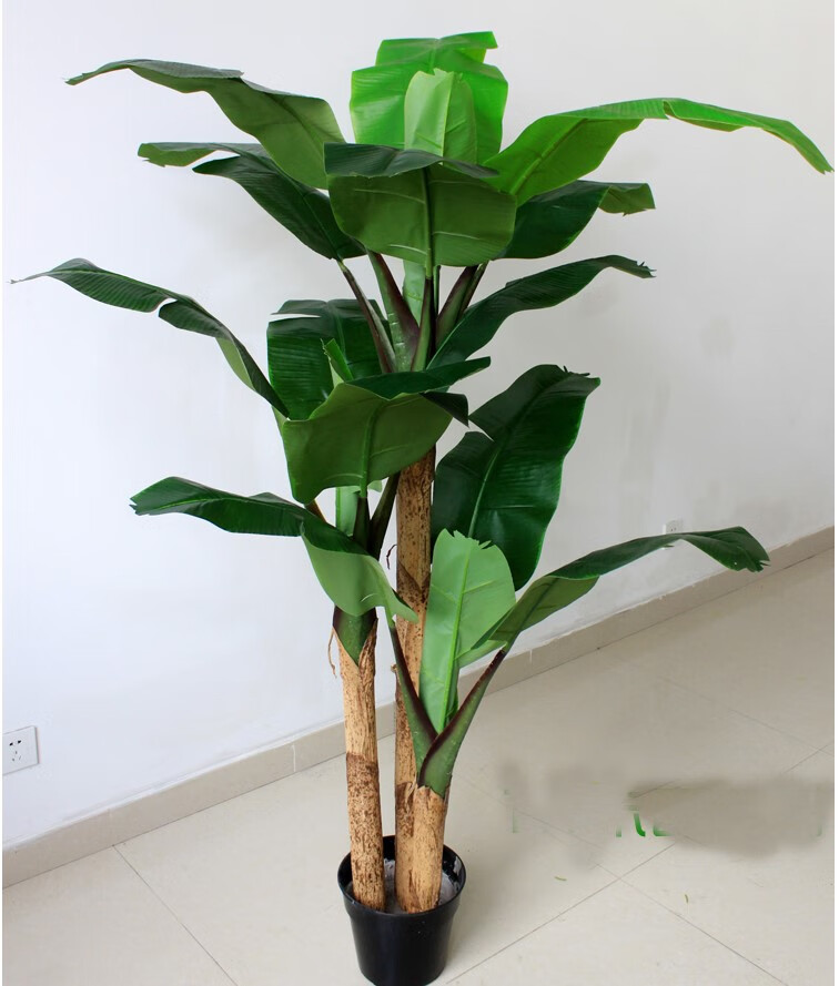 仿真植物仿真装饰假树3杆2米2高芭蕉树大型落地盆景假绿植定制 3米单