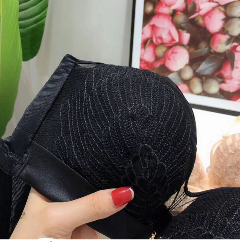 黑天鹅文胸内衣全养护塑型小胸聚拢收副乳薄款胸罩 全养护肤色 70/32