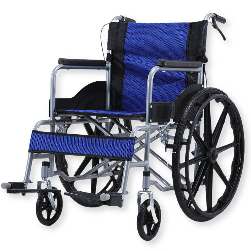 直销批发24寸软座轮椅轻便折叠老人轮椅男女同款 20软红【图片 价格