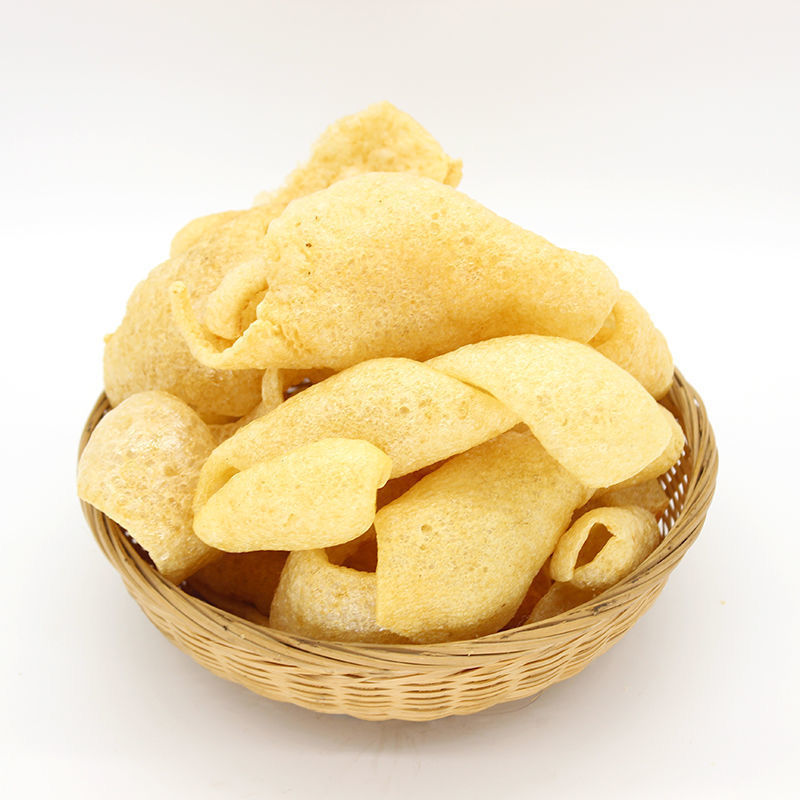 油炸肉皮 猪皮皮肚干肉干货 炸猪肉皮凉拌响皮火锅炸肉皮 普通卷皮