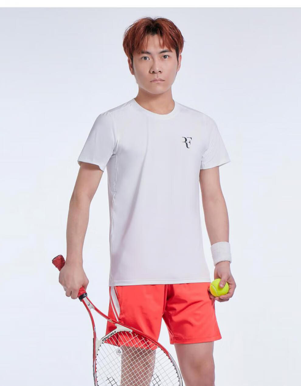 网球服男休闲训练服短袖速干t恤网球运动上衣网球衣 深灰色 m【图片