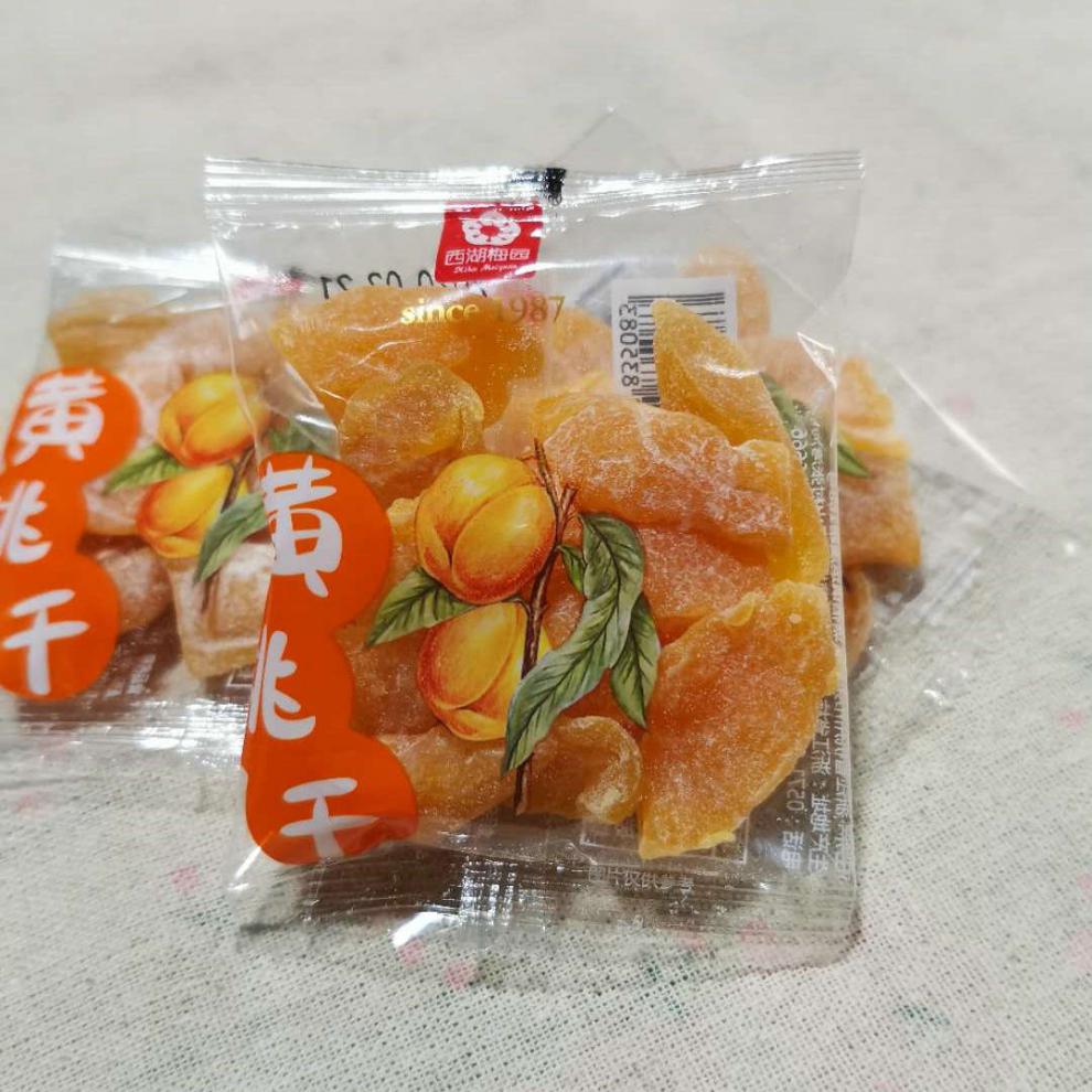 西湖梅园 黄桃干300g小包装果脯蜜饯果干桃肉办公室零食休闲食品 300g