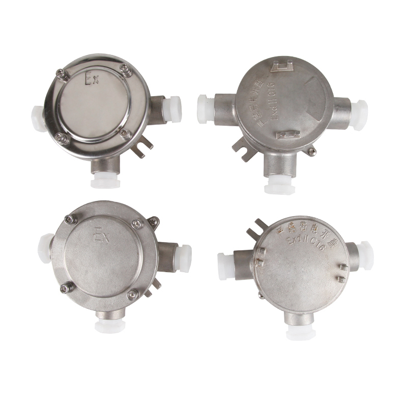 防爆接线盒四通 防爆不锈钢接线盒dn15dn20直通三通四通角通6分iib