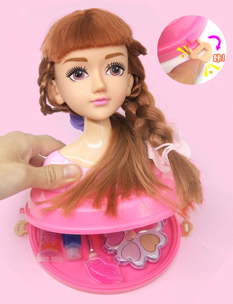 梳头发芭比娃娃 公主儿童给芭比娃娃女孩子玩具套装练习梳头发过家家