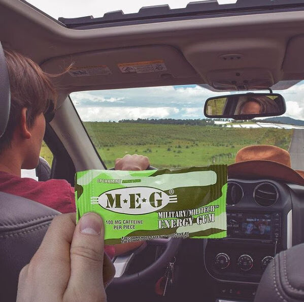 美国军事咖啡因能量口香糖防困糖meg1包5颗留兰香薄荷