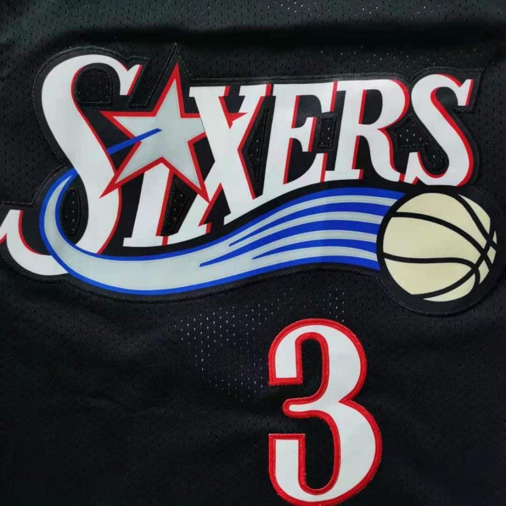腾讯体育官方旗舰店同款艾弗森76人经典球衣nba刺绣篮球服运动休闲