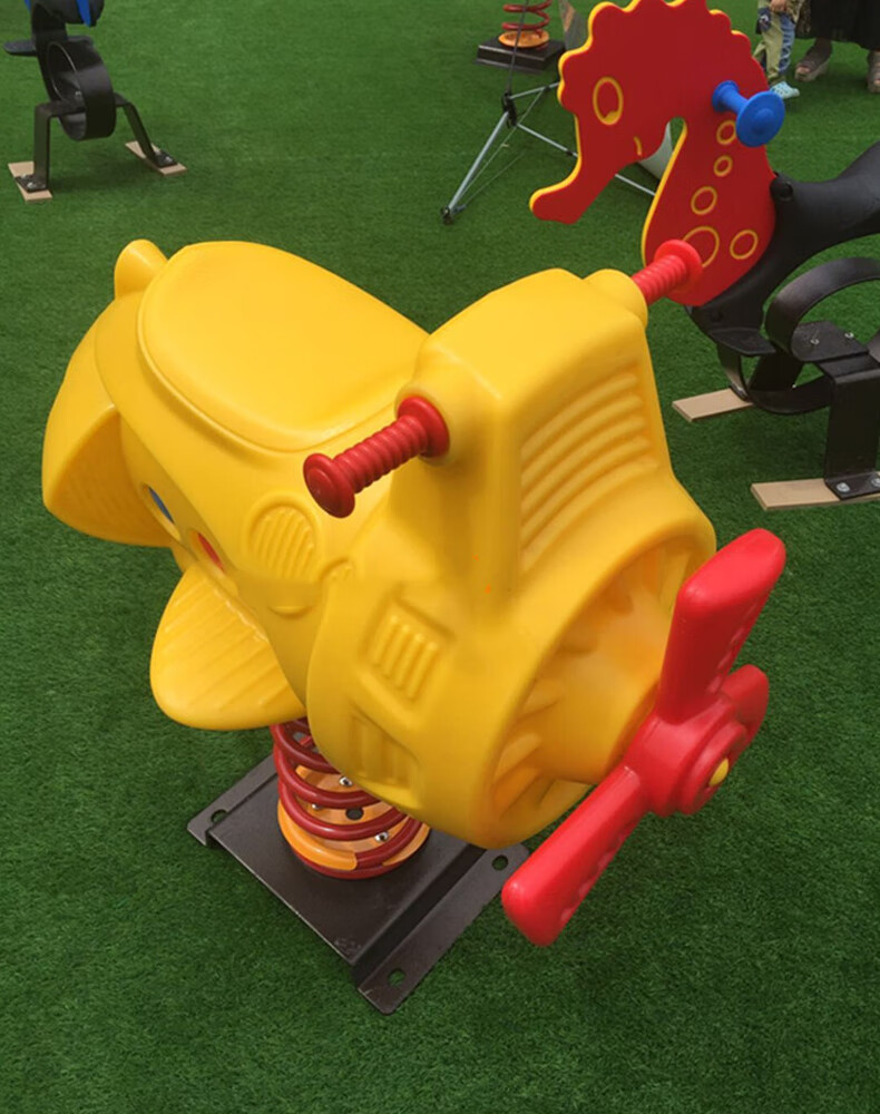 室外健身器材摇摇马广场公园儿童幼儿园户外游乐设施弹簧摇摇乐绿色