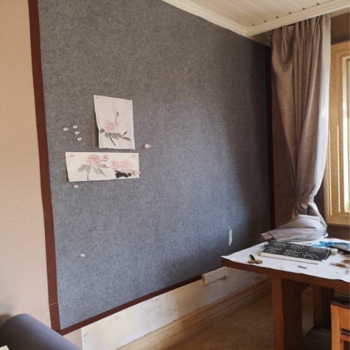 选美xuanmei画室毛毡墙磁性书画毛毡墙贴吸磁性工笔画毛毡铁板国画