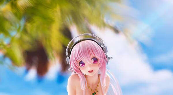 比基尼手办 现货日本wave索尼子比基尼手办 super sonico 1/7 泳装