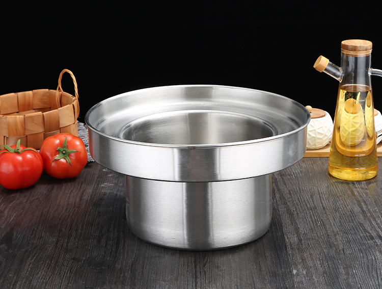 不锈钢面铮水铮蒸铮汤粉炉商用煮面锅宽边汤煲汤桶煮粥锅 外径33cm*