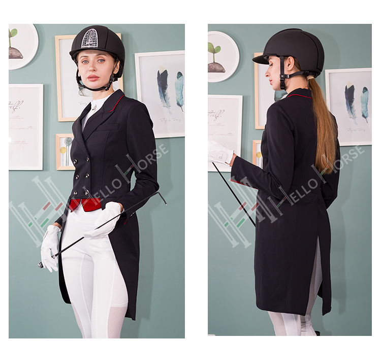 hellohorse马术舞步西服骑士服燕尾服盛装舞步服马术表演男女儿童
