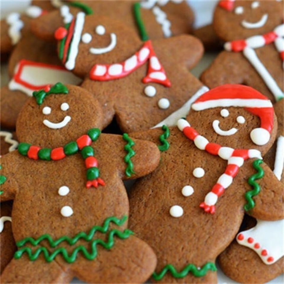 可局圣诞节扣糖饼糖霜饼干 姜饼小人姜味曲奇干年会派对新年创意礼物
