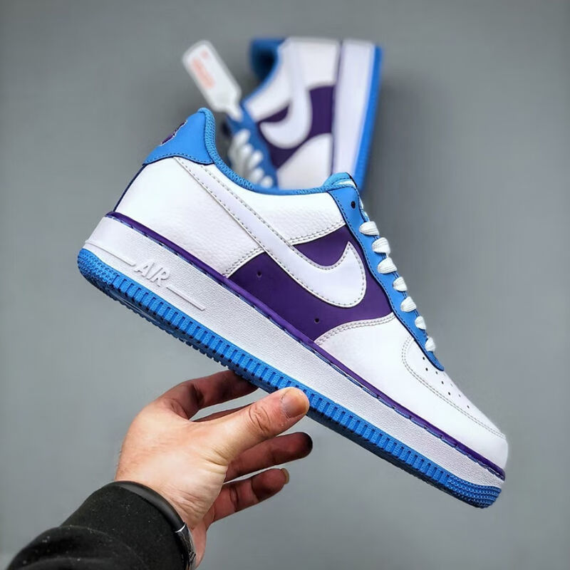 华乾禾联名aj男女鞋莆田纯原nba75周年空一号白紫湖人低帮板鞋 1男女