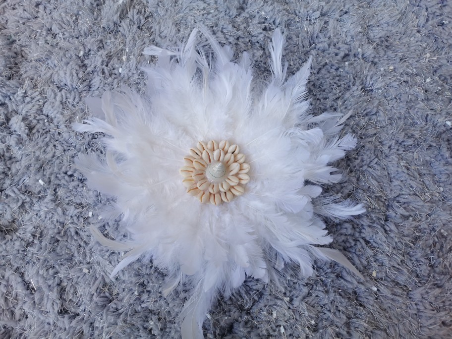 羽毛花朵墙饰ins风轻奢羽毛花朵墙面装饰网红床头客厅挂件背景墙挂饰