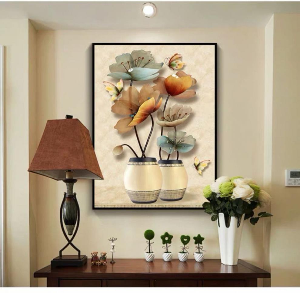 卫生间装饰画客厅餐厅厨房厕所壁画酒店浴室洗手间挂画v款雪树鹿中间