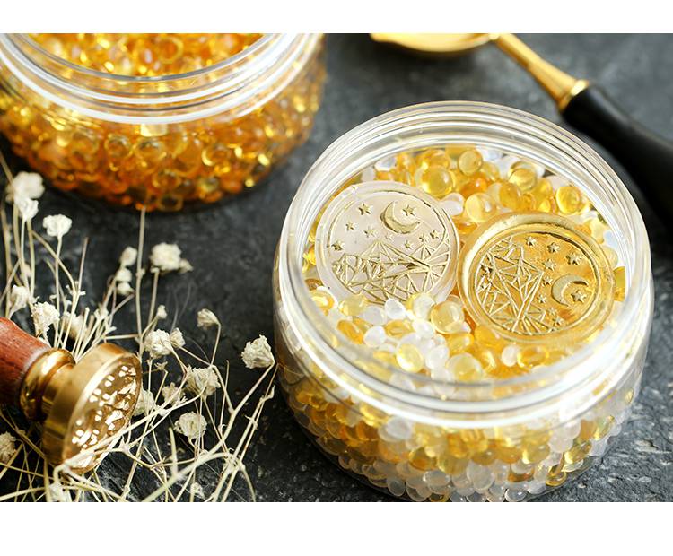 火漆蜡粒diy印章鲛人泪透明蜡粒人鱼眼泪火漆印章蜡粒信封封口蜡手账