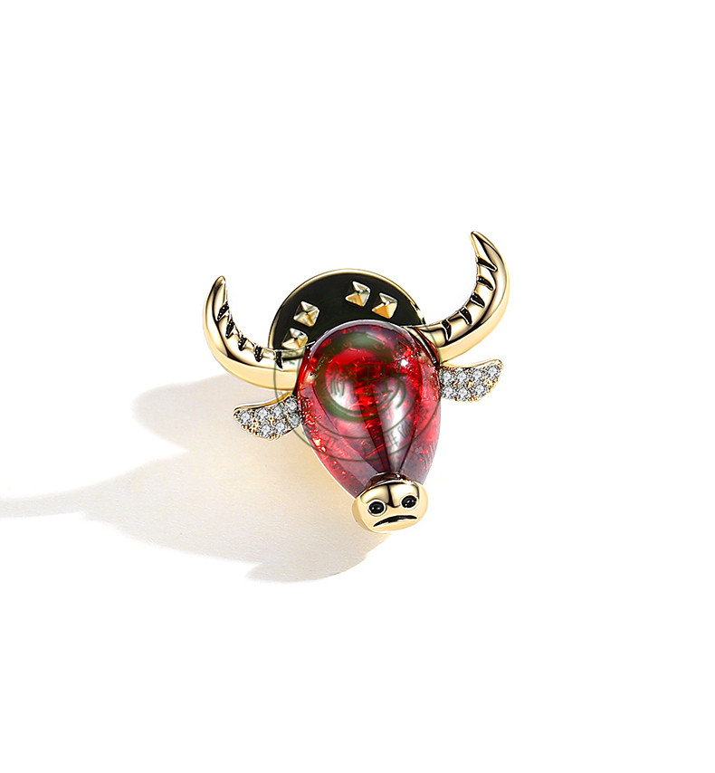 洅玉坊本命年牛气冲天胸针女生肖别针扣西装衬衫领针大衣装饰品