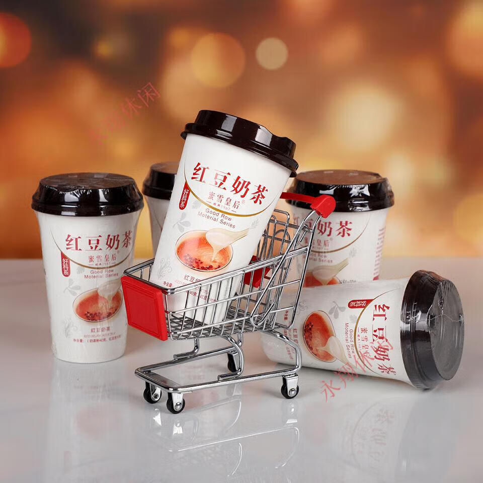 红豆奶茶蜜雪皇后鹿角巷30杯整箱 燕麦牛乳茶80g*6杯【图片 价格 品牌