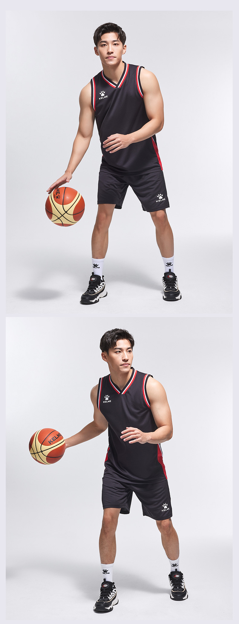 kelme/卡尔美篮球服套装男学生运动比赛训练透气定制团购球队队服