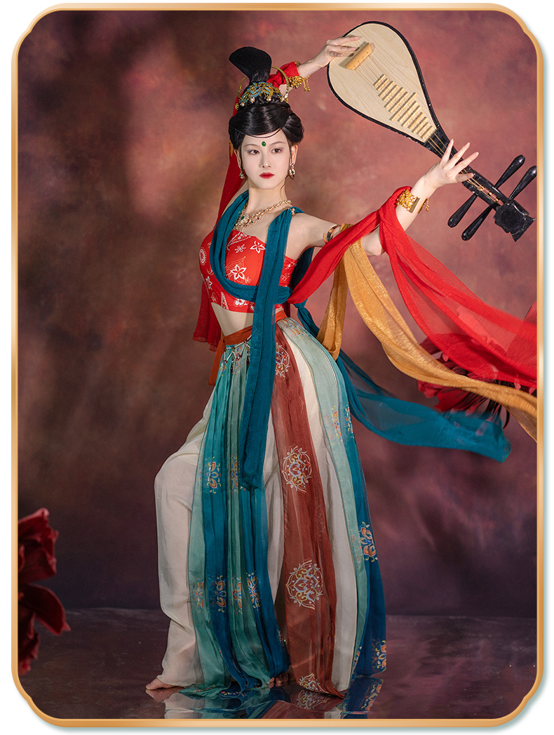 oiuo遇见胡旋汉服女中国风敦煌飞天古风飘逸仙气异域风古装 遇见胡旋