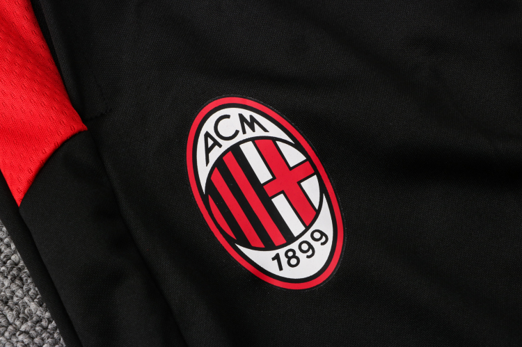 ac米兰2122赛季足球服背心训练队服黑色无袖球衣五分短裤大码男 上衣