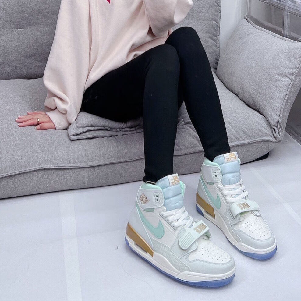 运动鞋air jordan 312 三合一杂交翡翠绿虎年高帮运动鞋男女 薄荷绿