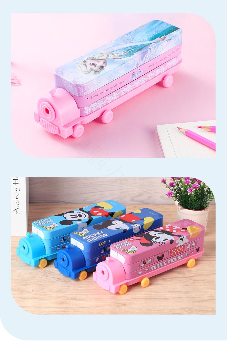 迪士尼disney儿童笔袋学习用具多功能大容量铅笔盒米奇米妮小学生文具