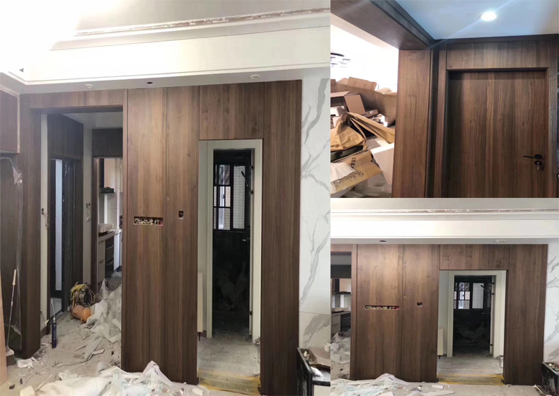 免漆板板材木饰面板仿科定木饰面kd板实木贴皮黑胡桃木饰面背景墙