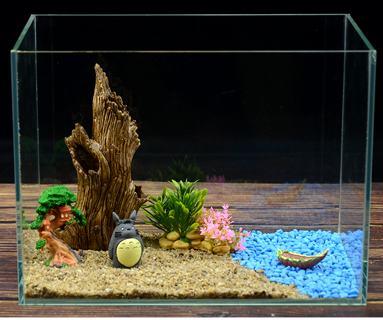 鱼缸造景装饰套餐水族假山沙滩底砂仿真水草摆件布景海底世界摆设 b25