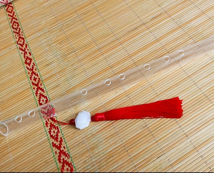 【官方直销】有机玻璃水晶笛子手工制作好吹省力高音易上音色晗畅 #f