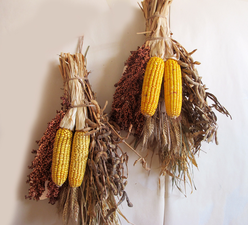 德骊嘉农家乐装饰五谷杂粮玉米挂件麦穗干花高粱田园农作物五谷丰登