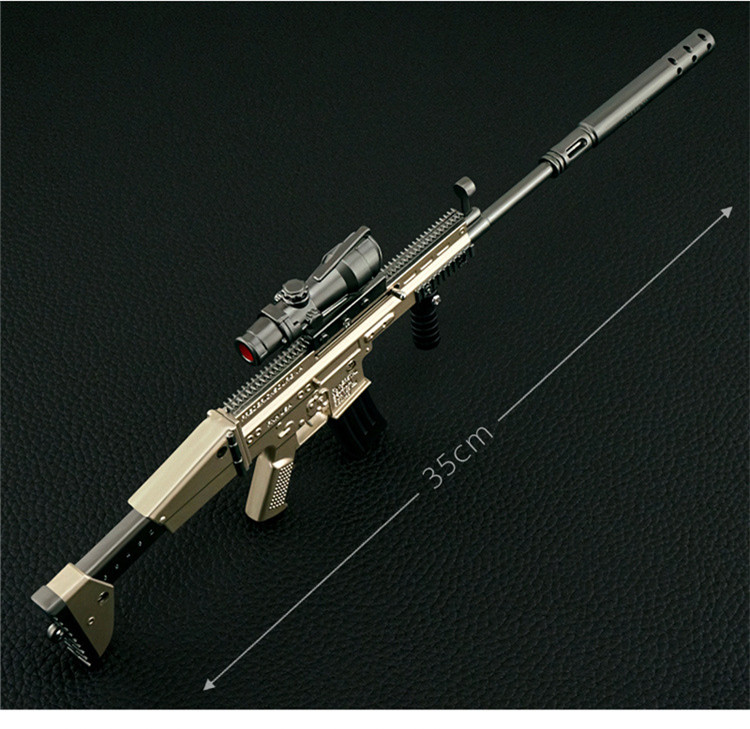 儿童金属玩绝地吃鸡信号枪scar游戏98k周边m24大号模型可拉栓扣动板机